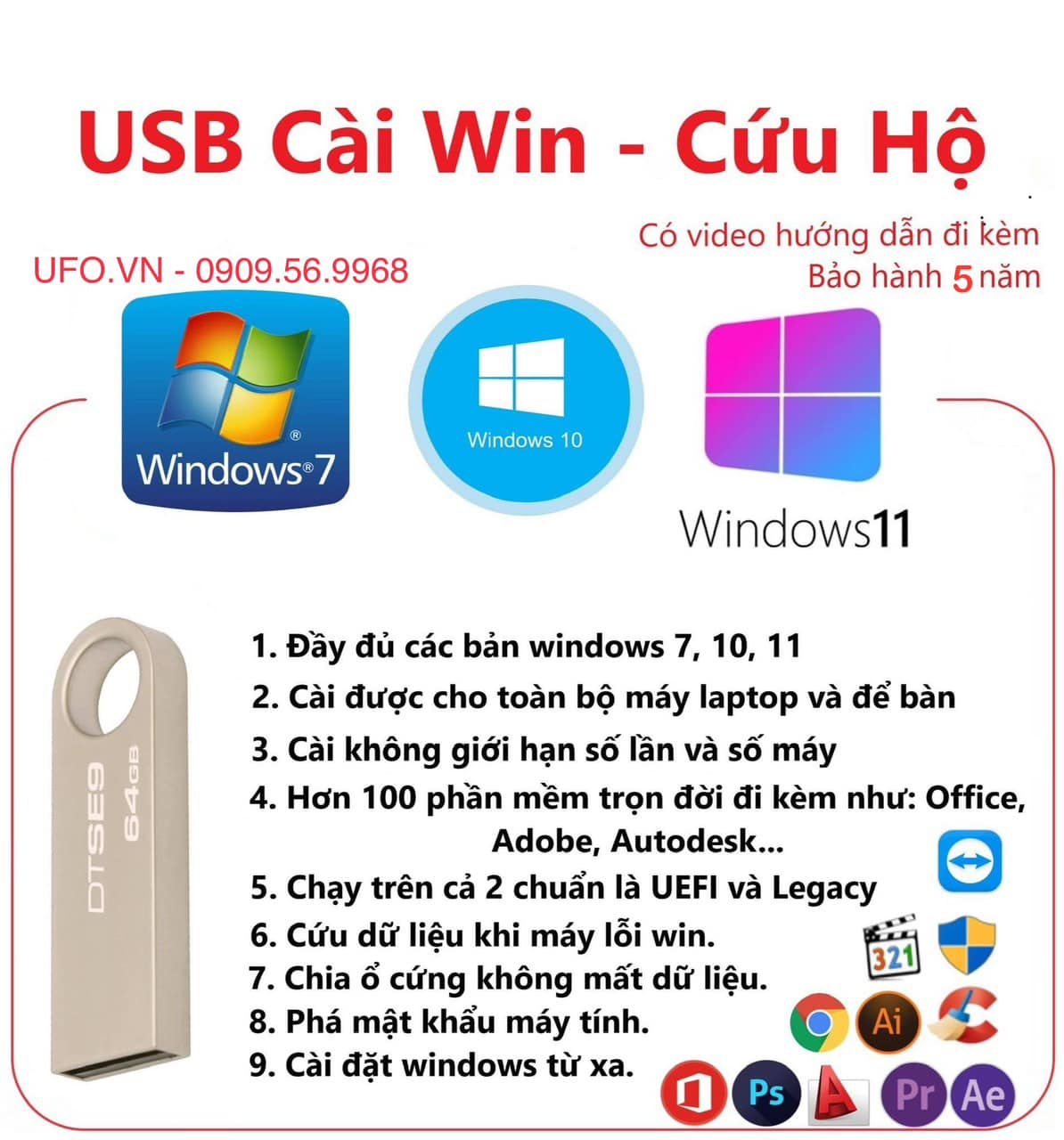 USB cài Win - Cứu hộ